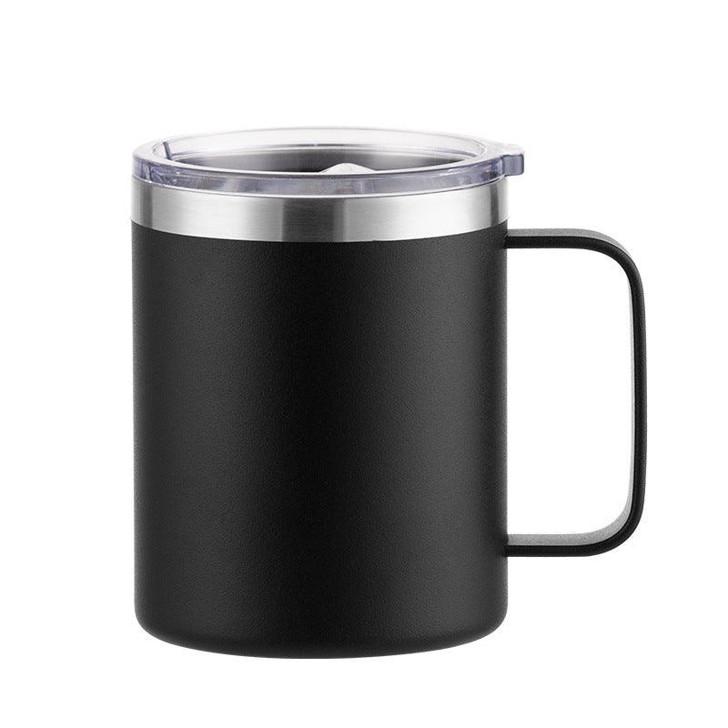 Solid Color Thermal Mug with handle Tumblers Tumbler World Plastic Spray Black 12oz 