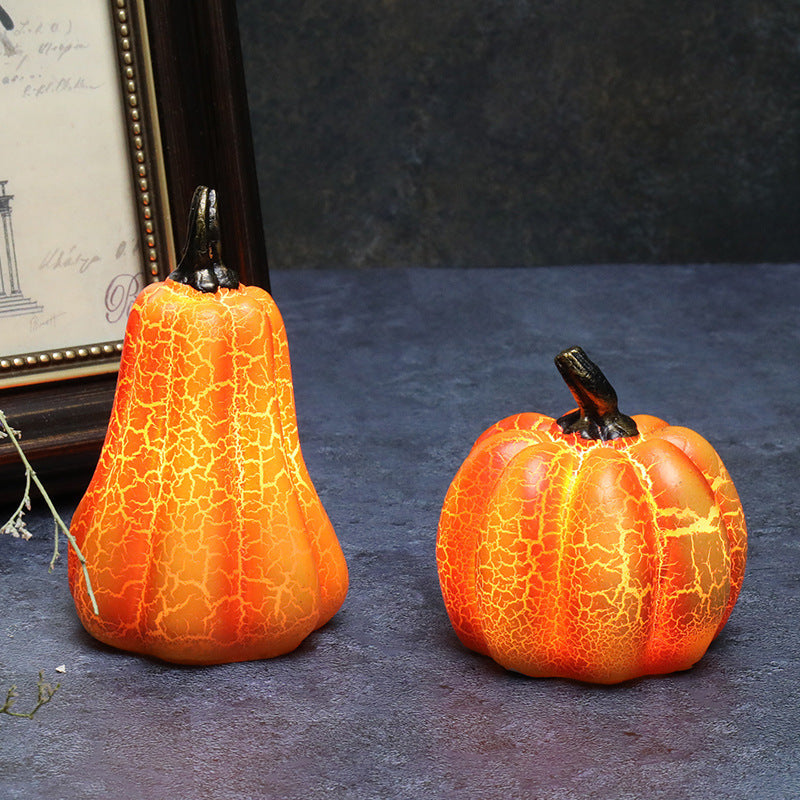 New Halloween Pumpkin Lantern Simulation Pumpkin LED Candle Lamp Resin Luminous Pumpkin - Tumbler World