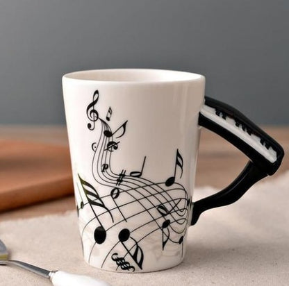 Musical Instrument Mug with Guitar Handle - Tumbler World