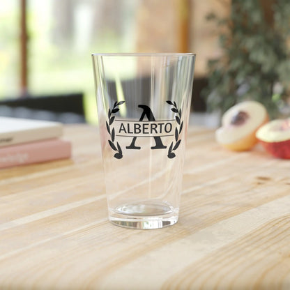 Personalized 16oz Pint Glass - Custom Initial and Name - Tumbler World