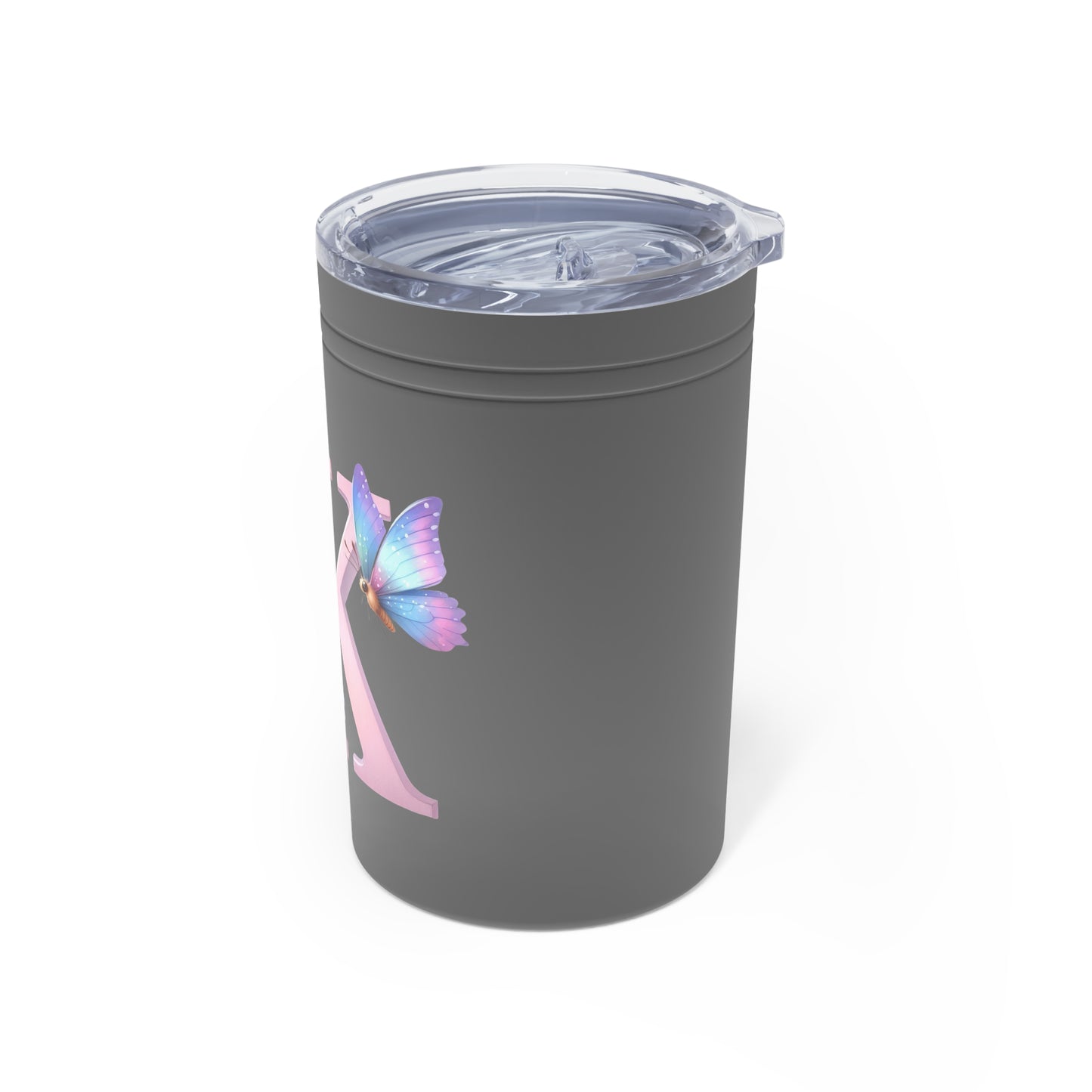 11oz Insulated Tumbler with Butterfly Letter Design - Tumbler World