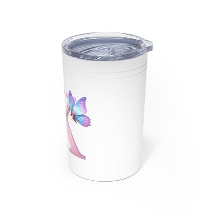 11oz Insulated Tumbler with Butterfly Letter Design - Tumbler World