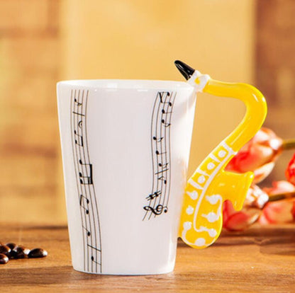 Musical Instrument Mug with Guitar Handle - Tumbler World