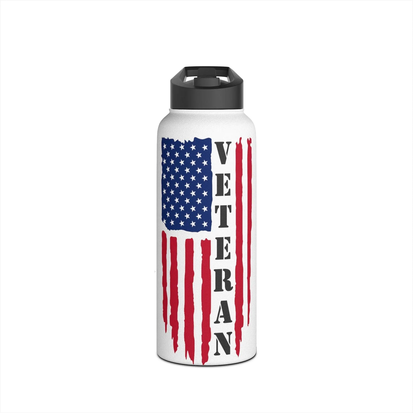 Veteran American Flag Stainless Steel Water Bottle - Tumbler World