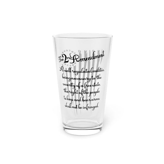 16oz Pint Glass Second Amendment Drinkware Tumbler World 16oz 