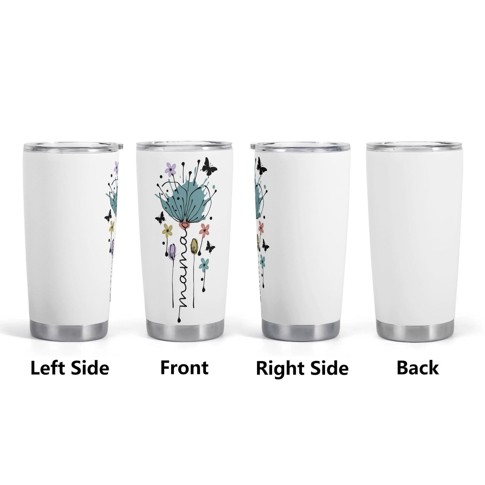 Mama Tumbler 20oz - Stainless Steel, Insulated with Butterfly Design Tumblers Tumbler World 