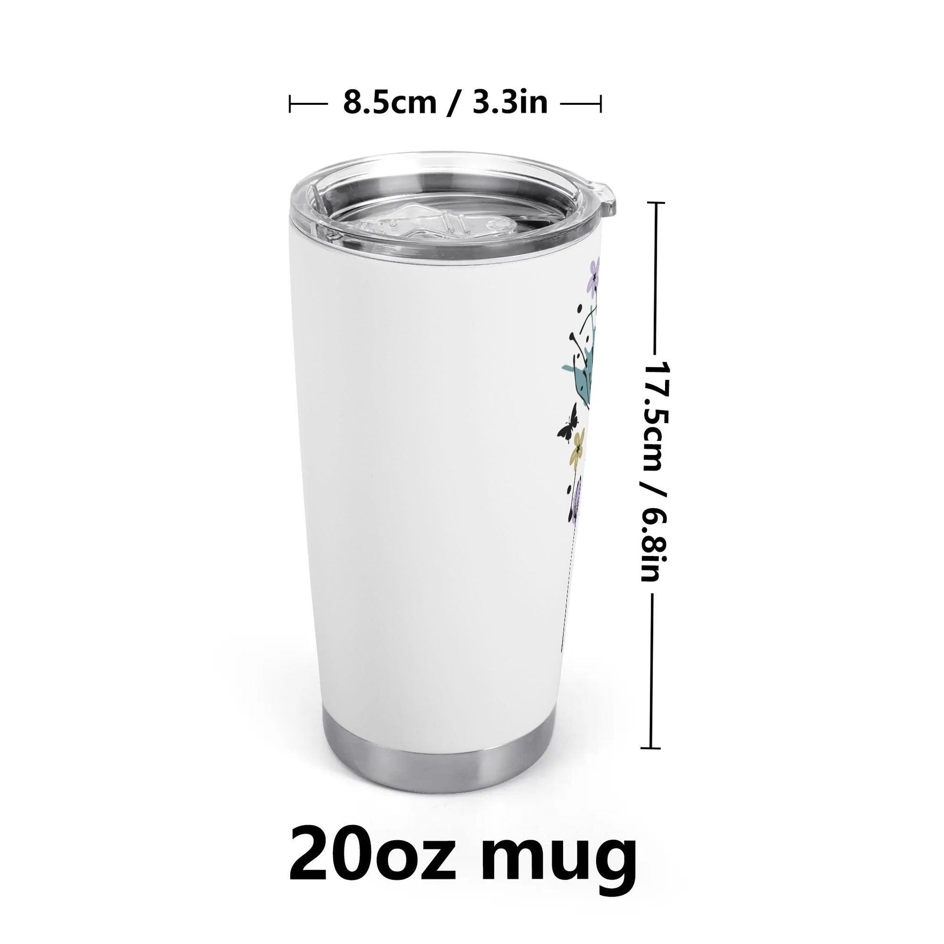 Mama Tumbler 20oz - Stainless Steel, Insulated with Butterfly Design Tumblers Tumbler World 