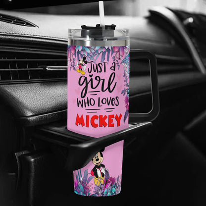 Just a girl who loves Mickey tumbler 40oz - Tumbler World