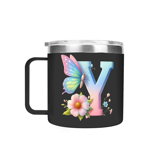 Custom Letter 14oz Tumbler | Perfect for Coffee Lovers & More - Tumbler World