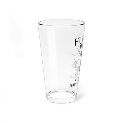 Funny Retirement - 'Fucking Quitter' 16oz Pint Glass