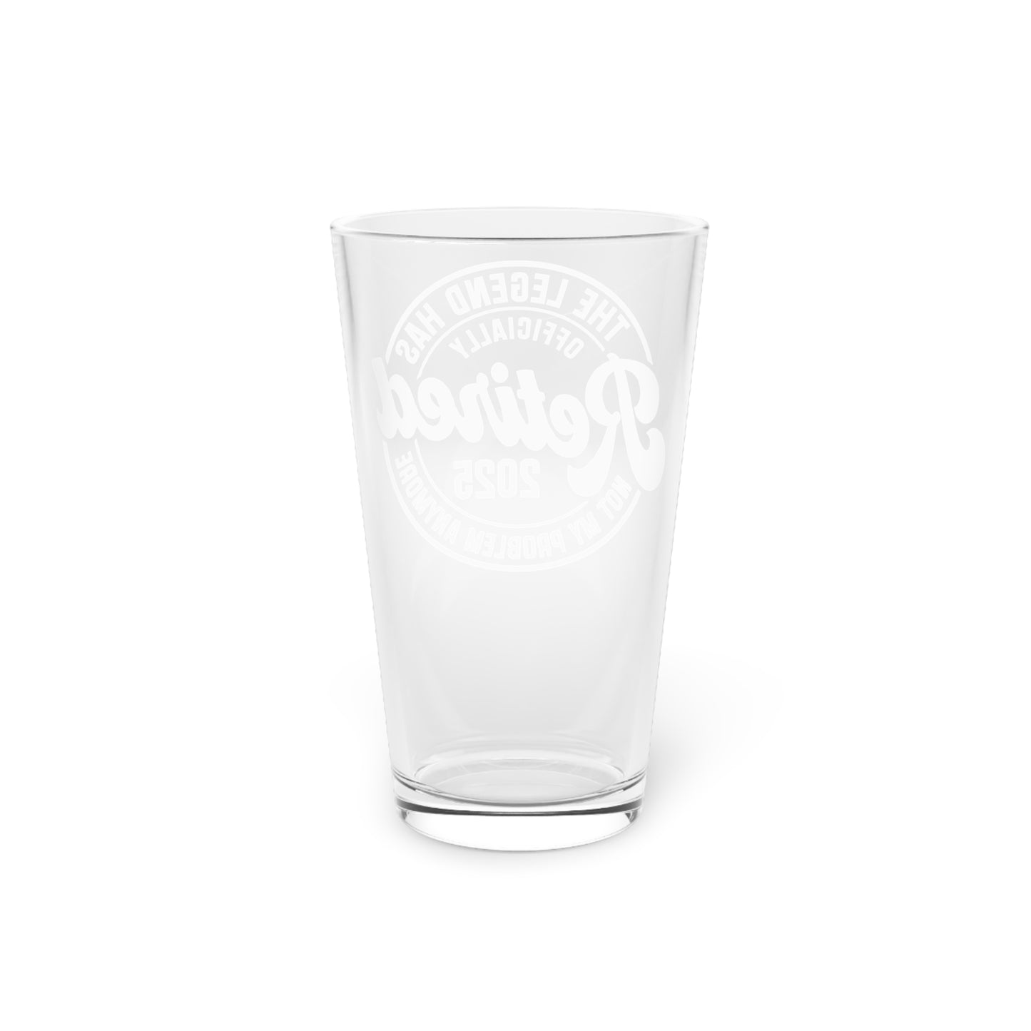 The Legend Has Retired 2025 Pint Glass – Special Edition