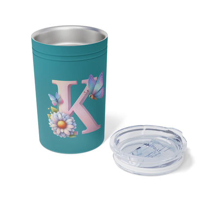 11oz Insulated Tumbler with Butterfly Letter Design - Tumbler World