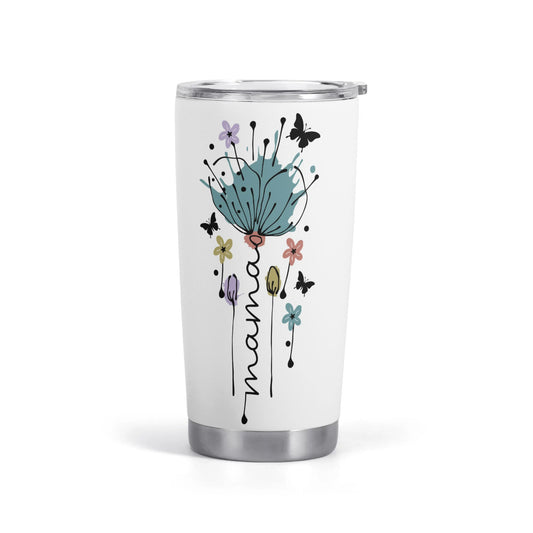 Mama Tumbler 20oz - Stainless Steel, Insulated with Butterfly Design - Tumbler World