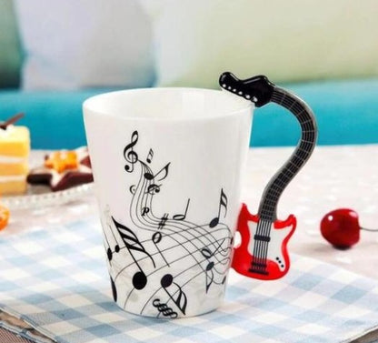 Musical Instrument Mug with Guitar Handle - Tumbler World