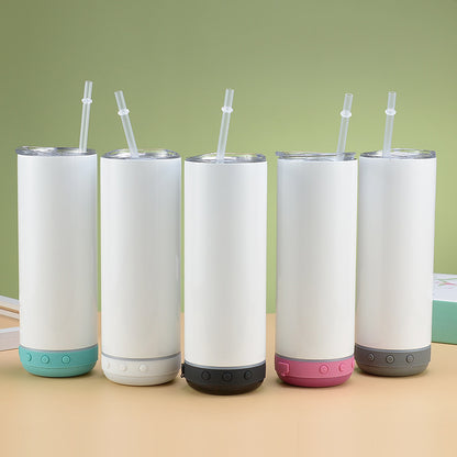 Set of five 20oz Bluetooth tumblers with colorful bases