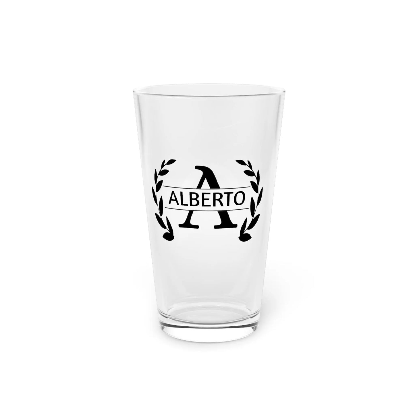 Personalized 16oz Pint Glass - Custom Initial and Name - Tumbler World