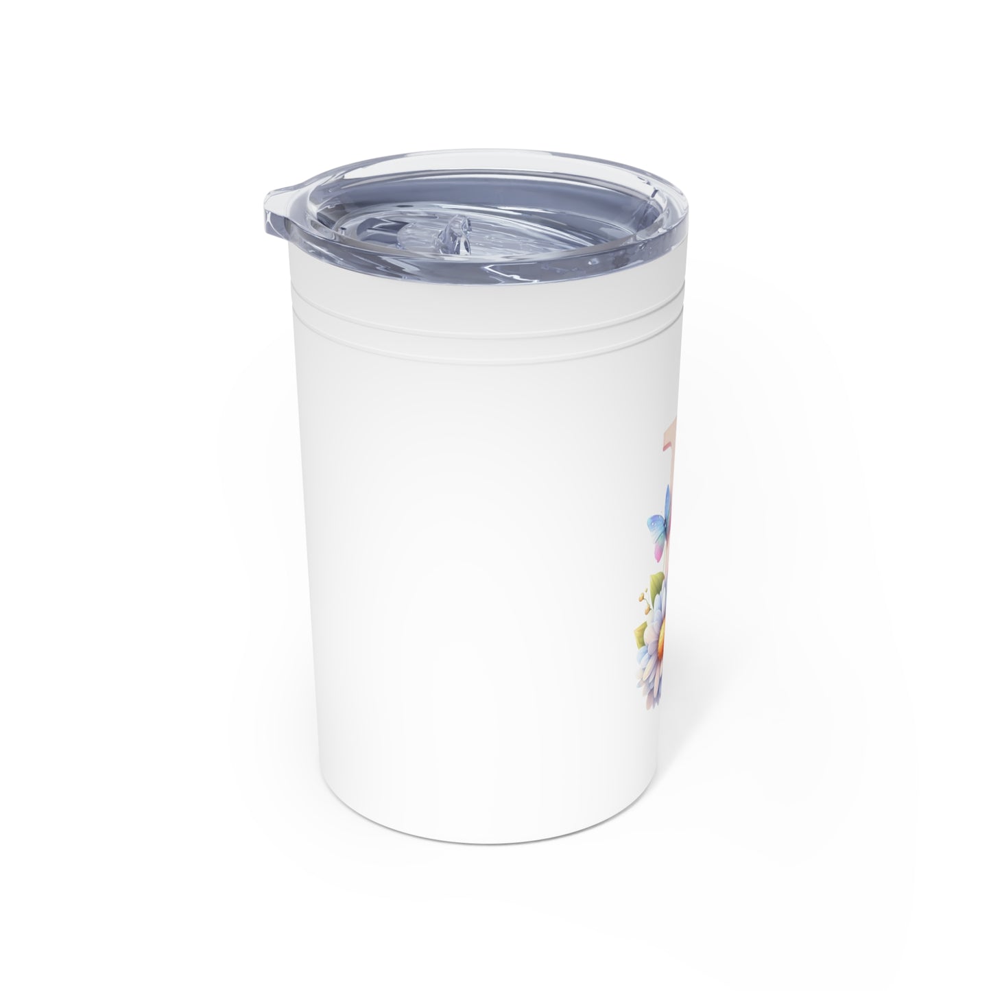 11oz Insulated Tumbler with Butterfly Letter Design - Tumbler World