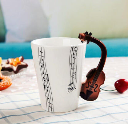 Musical Instrument Mug with Guitar Handle - Tumbler World