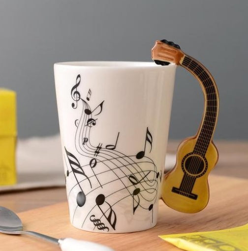 Musical Instrument Mug with Guitar Handle - Tumbler World