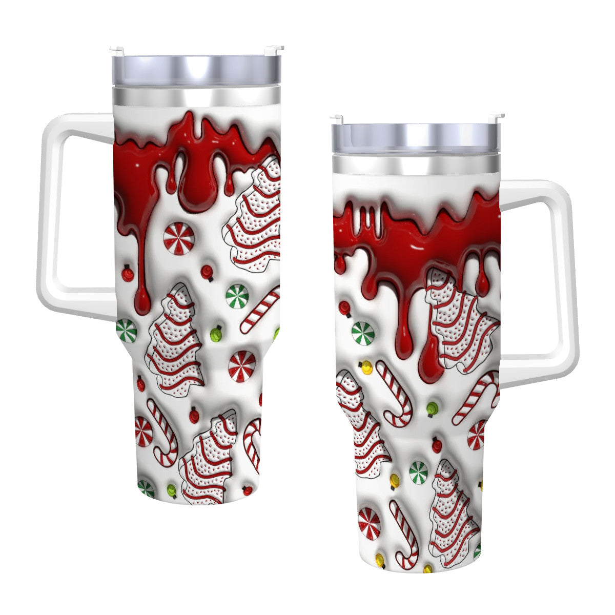  40oz stainless steel tumbler - candy cane