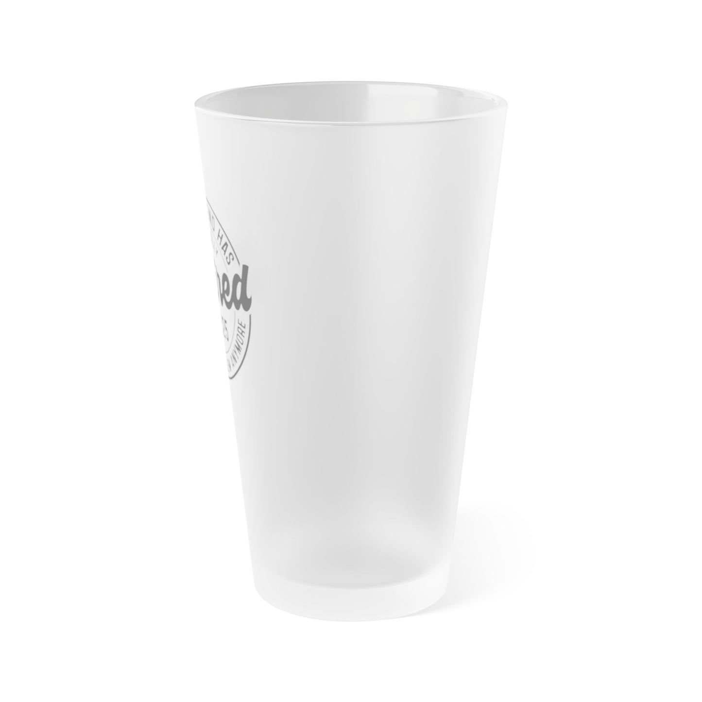 The Legend Has Retired Frosted Pint Glass, 16oz