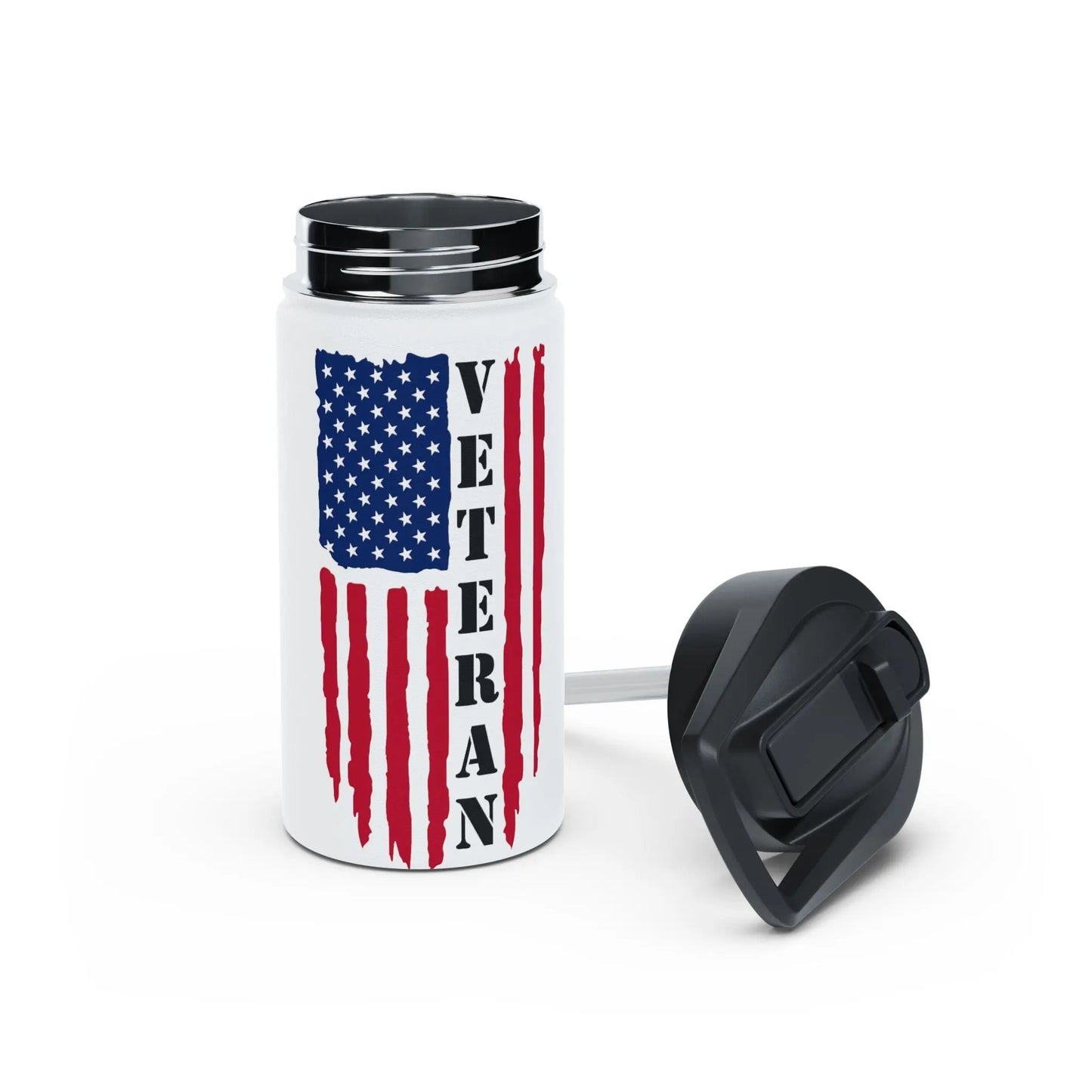 Veteran American Flag Stainless Steel Water Bottle - Tumbler World