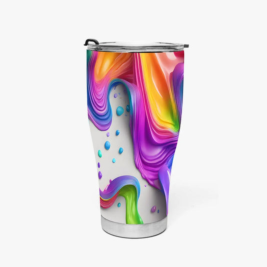 Vibrant Rainbow Swirl Tumbler - Tumbler World