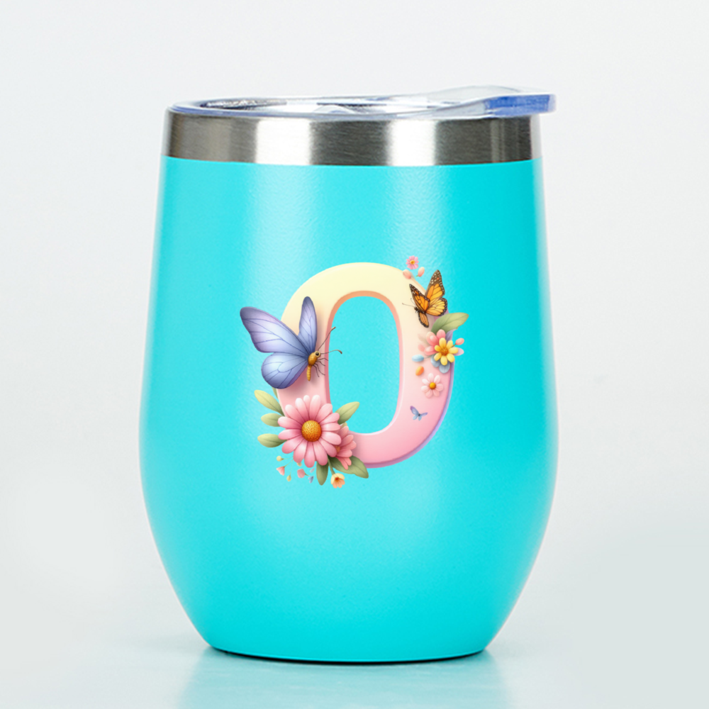 Custom letter wine tumbler - Tumbler World