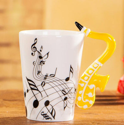 Musical Instrument Mug with Guitar Handle - Tumbler World