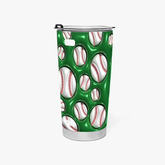 Green Baseball Pattern 20oz Stainless Steel Tumbler - Tumbler World