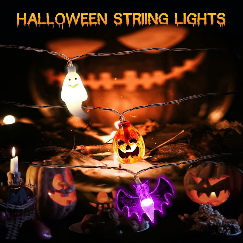 LED Halloween Pumpkin Spider Bat Skull String Light Lamp Home Garden Party Outdoor Halloween Decoration Lantern Light - Tumbler World