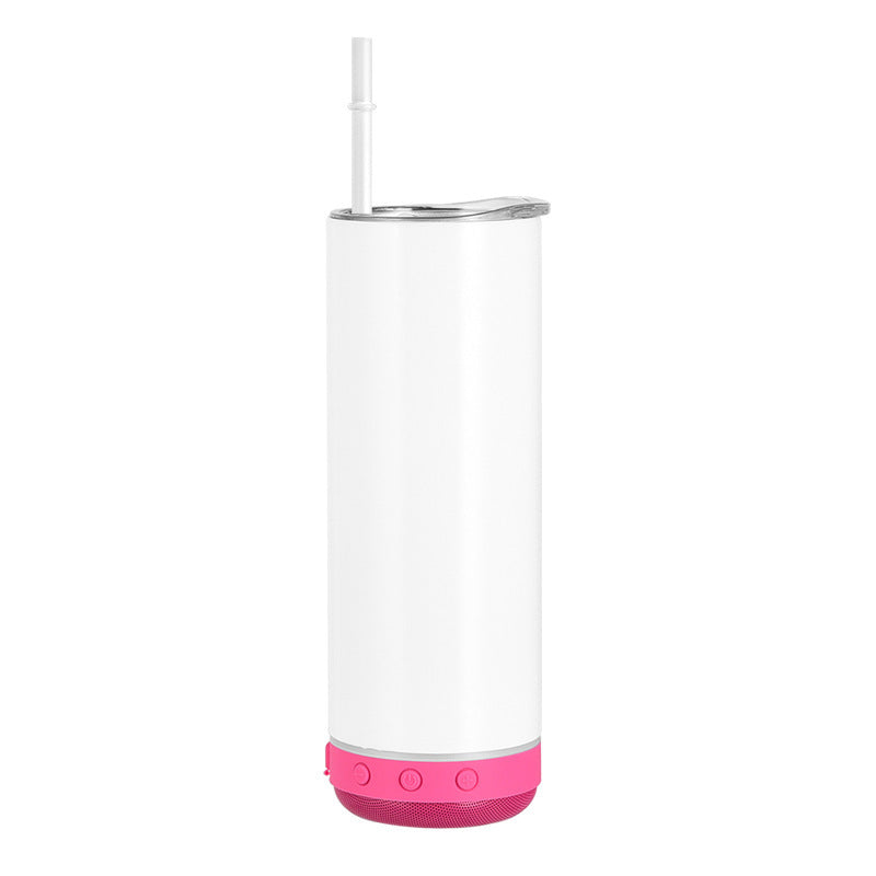 20oz Bluetooth tumbler with pink speaker base