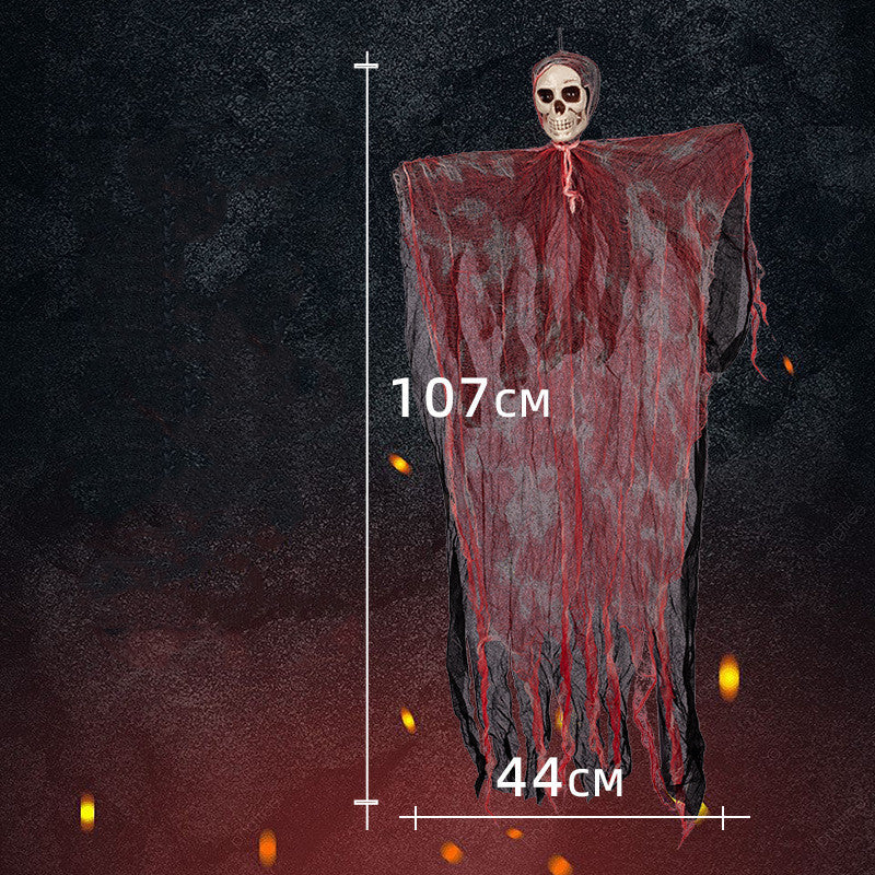 Halloween Hanging Ghost Pendant Dyed Blood Horror Skull Pendants For Halloween Party Patio Lawn Window House Decoration - Tumbler World