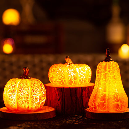 New Halloween Pumpkin Lantern Simulation Pumpkin LED Candle Lamp Resin Luminous Pumpkin - Tumbler World