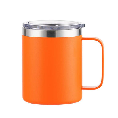 Solid Color Thermal Mug with handle Tumblers Tumbler World Spray Plastic Orange 12oz 