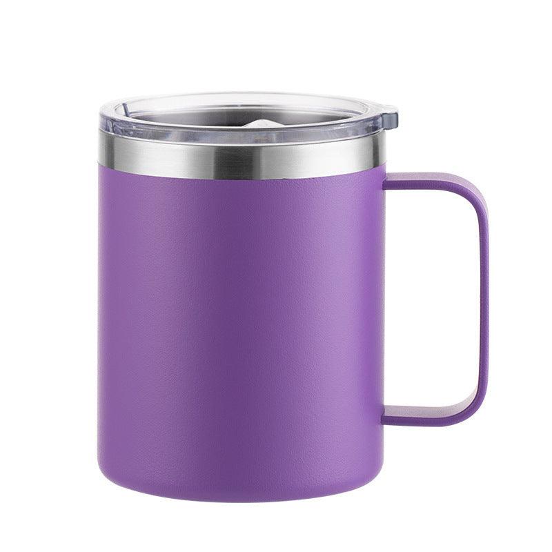 Solid Color Thermal Mug with handle Tumblers Tumbler World Plastic Spray Purple 12oz 