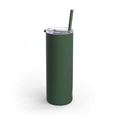 Personalized Skinny Tumbler with straw 20oz - Tumbler World