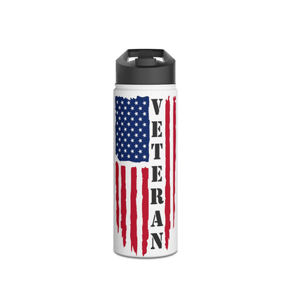 Veteran American Flag Stainless Steel Water Bottle - Tumbler World