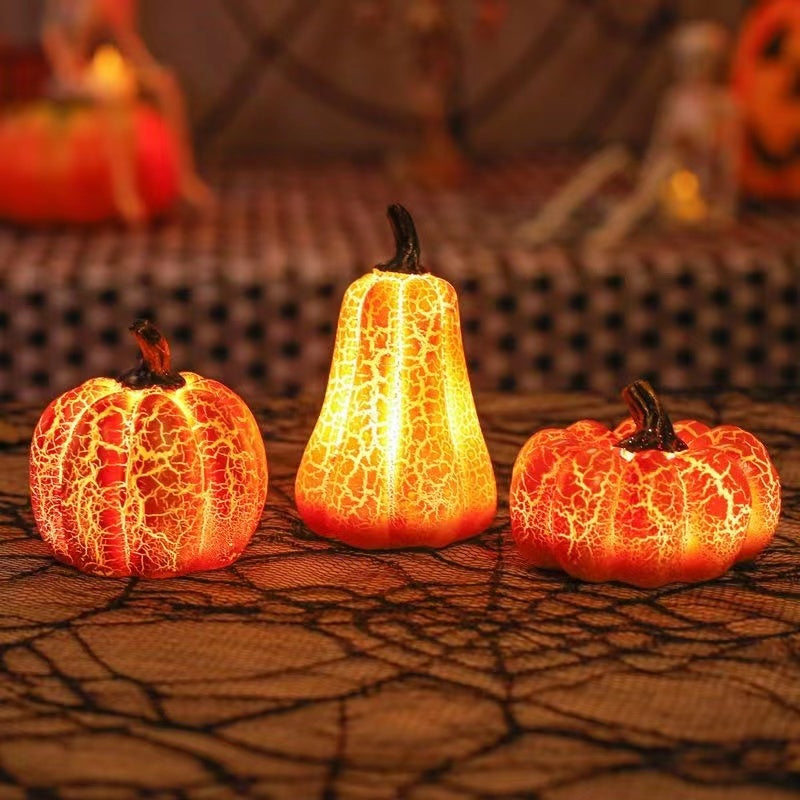 New Halloween Pumpkin Lantern Simulation Pumpkin LED Candle Lamp Resin Luminous Pumpkin - Tumbler World