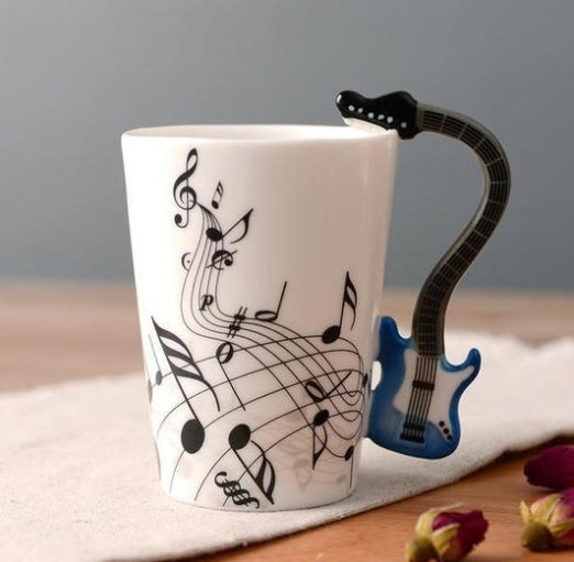 Musical Instrument Mug with Guitar Handle - Tumbler World