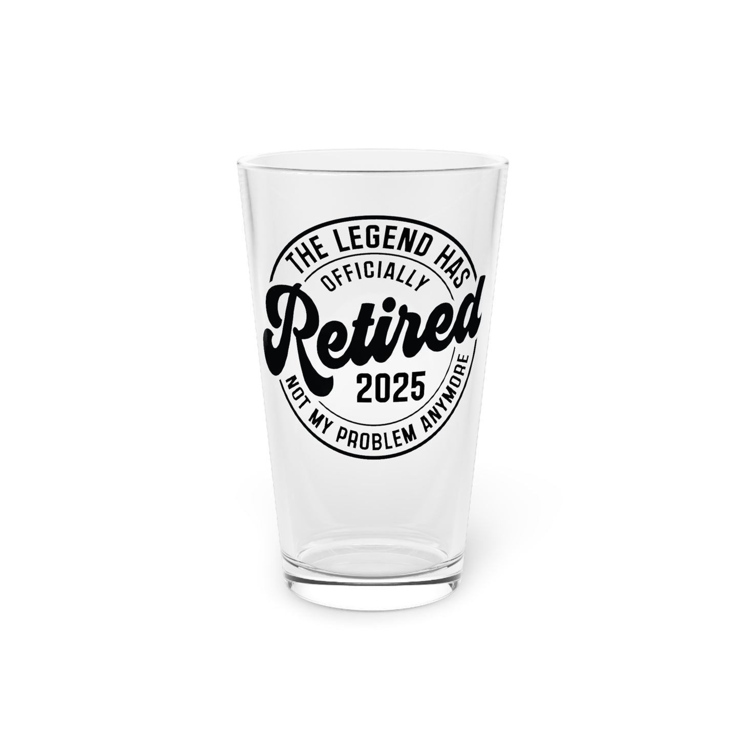 The Legend Has Retired 2025 Pint Glass – Special Edition