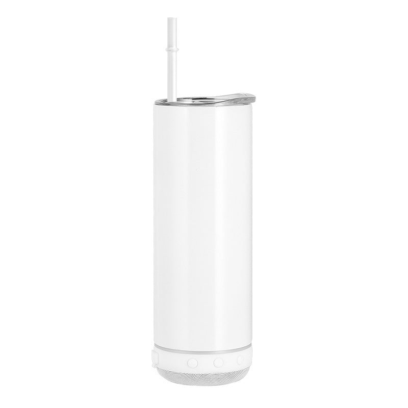 20oz Bluetooth tumbler with white speaker base