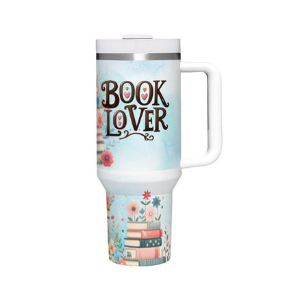 Book lover tumbler 40oz Tumblers Tumbler World White One Size 