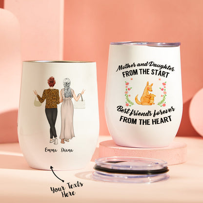 Custom Wine Tumbler - Like Mother Like Daughter