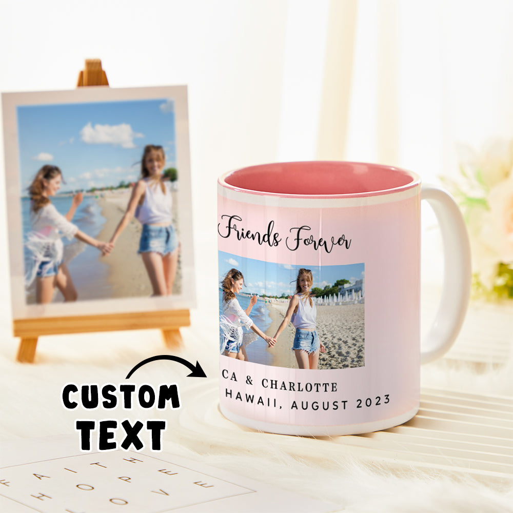 Custom Photo Pink Coffee Mug 