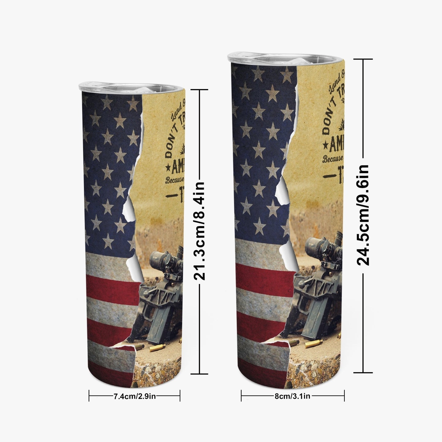 Don't Tread on Me" Patriotic Tumbler 