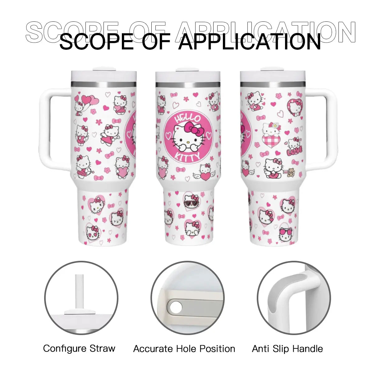 Hello Kitty Tumbler 40oz Tumblers Tumbler World 