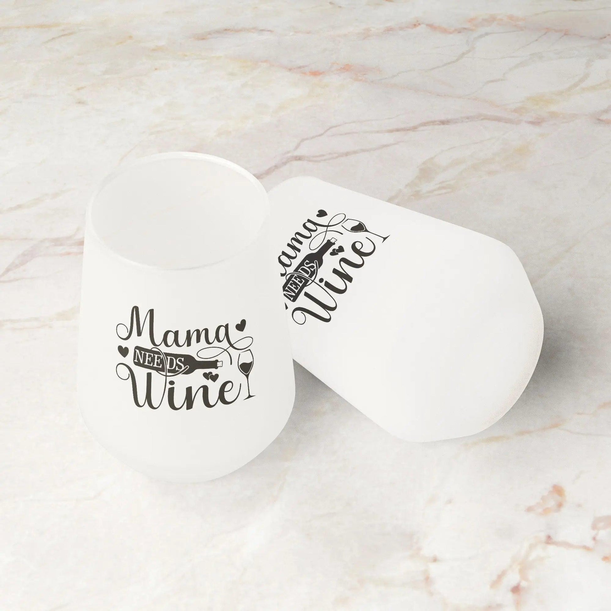 Mama Needs Wine - Frosted Wine Glass, 13oz Drinkware Tumbler World 