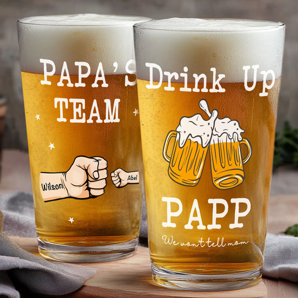 Papa Team Pint Glass 