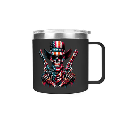 Patriotic Skull Tumbler 14oz Tumblers Tumbler World 